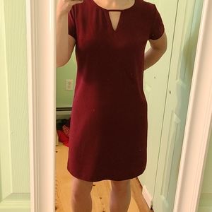 2/$20 Magenta short-sleeve Cut-out dress Merona